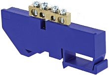 Шина неизолированная EKF PROxima N "ноль" ШНИ-6х9-4-Д-С 4 группы синий картинка 